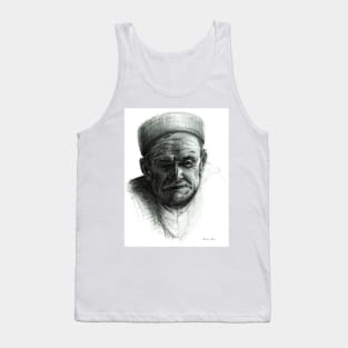 Old Greek Fisherman - Pen & Ink Drawing Tank Top